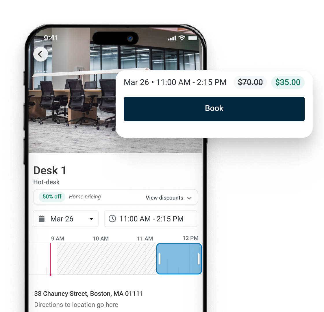Resource booking dashboard