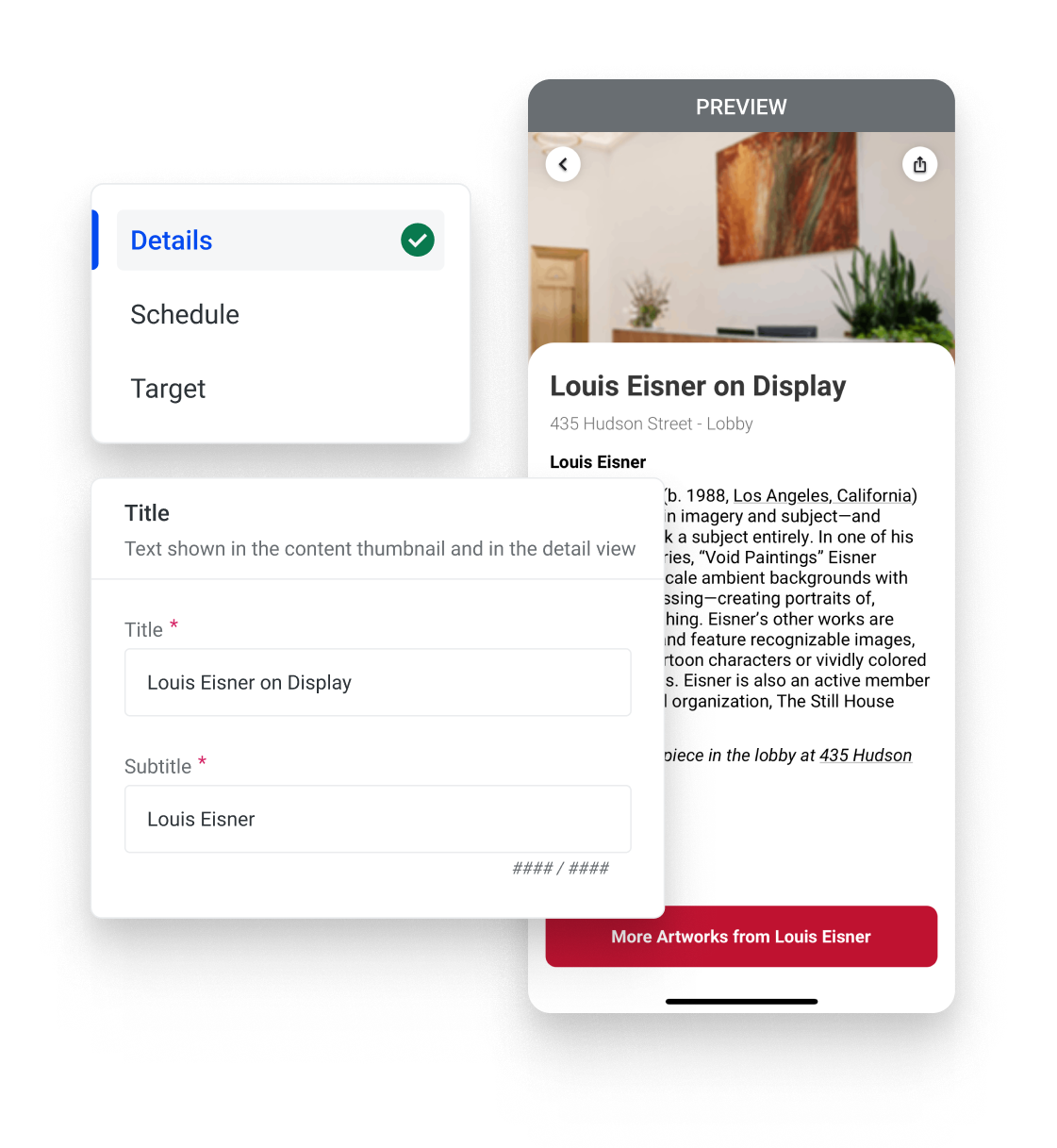 Content management dashboard