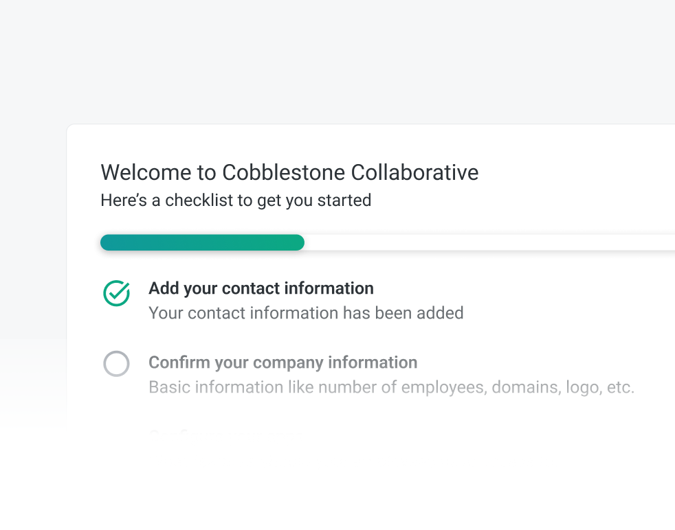 Tenant onboarding process interface