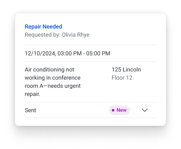 Service booking interface
